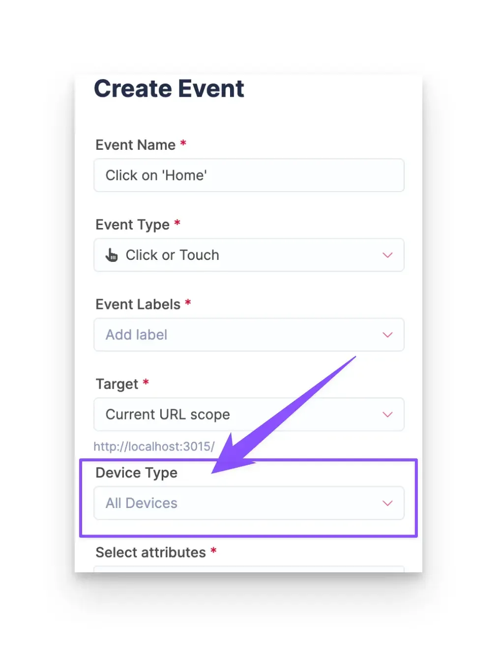 Improved event creation