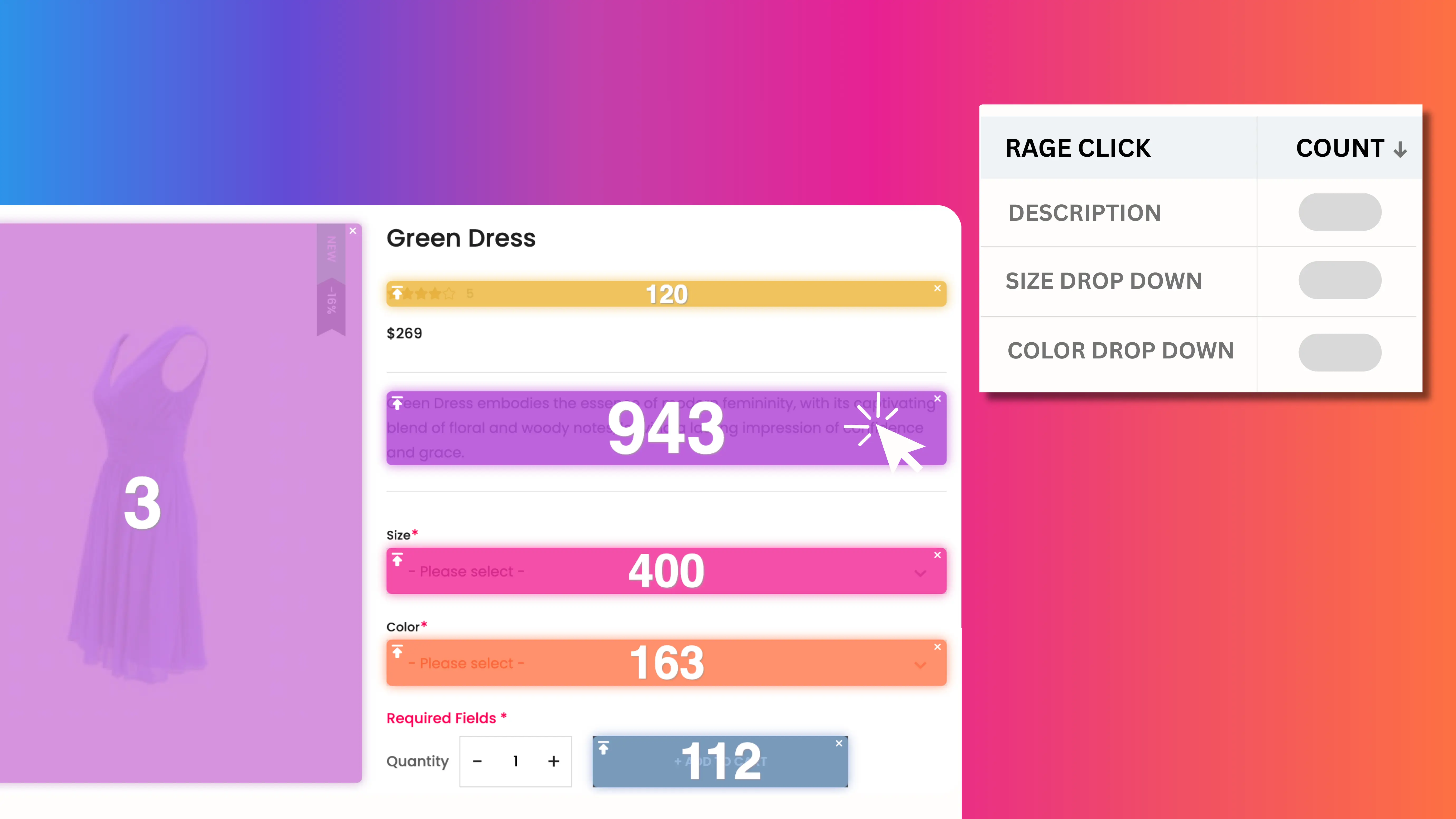 How do I fix it? - See exactly where users struggle on each page and discover specific areas to enhance their experience.